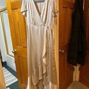 Altar'd State Cream High Low Dress